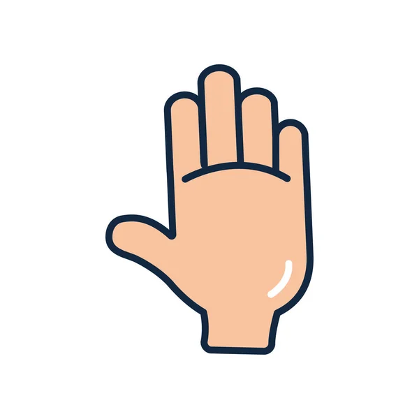 Symbol für saubere Hand, Linienfarbstil — Stockvektor