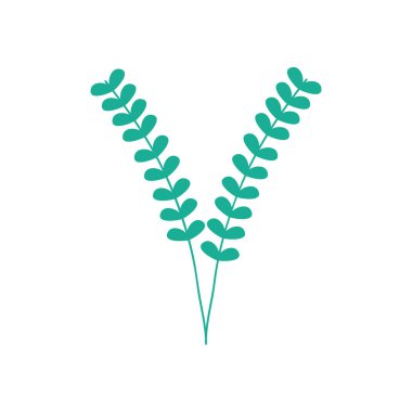 Siyah çekirge yaprağı simgesi, düz stil