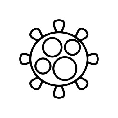 Coronavirus simgesi resmi, satır biçimi