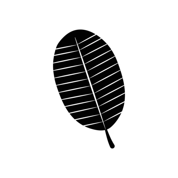 Значок райського листя, стиль силуету — стоковий вектор