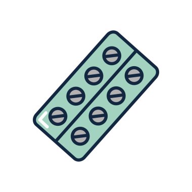 ilaç hapları kabarcık simgesi, satır rengi