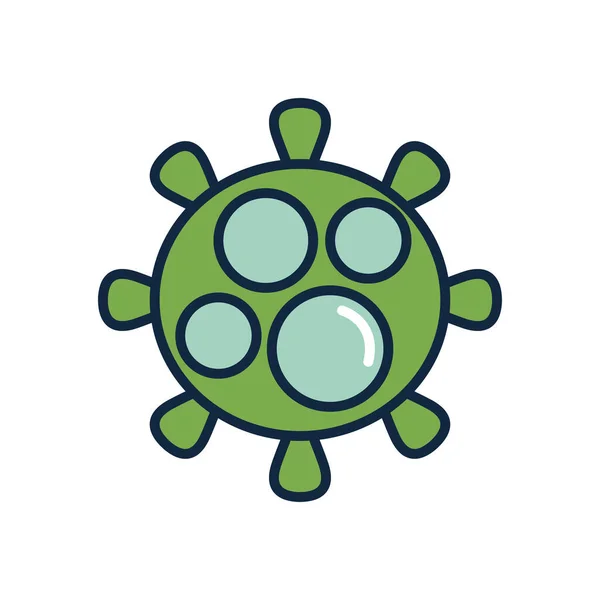 Coronavirus icono de imagen, estilo de color de línea — Vector de stock