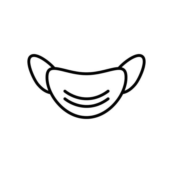Icône de masque médical, style ligne — Image vectorielle