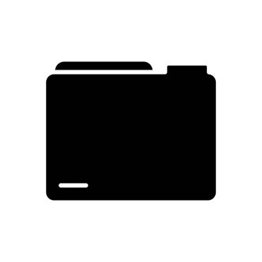 Web sembolleri simgesi, dosya dizini simgesi, siluet biçimi