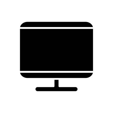 bilgisayar monitörü simgesi, siluet biçimi