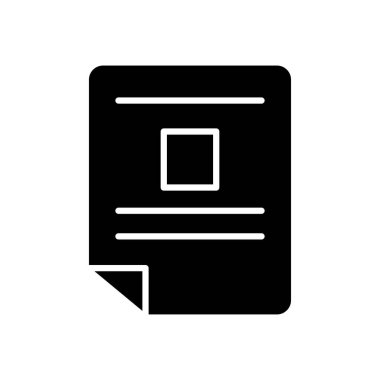 belge dosya simgesi, siluet biçimi