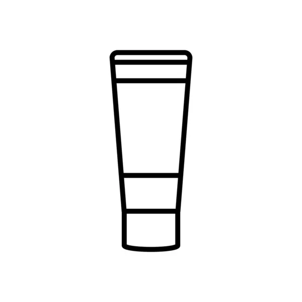 Fuktgivande lotion flaska ikon, linje stil — Stock vektor