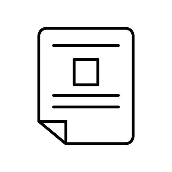Иконка файла документа, стиль строки — стоковый вектор