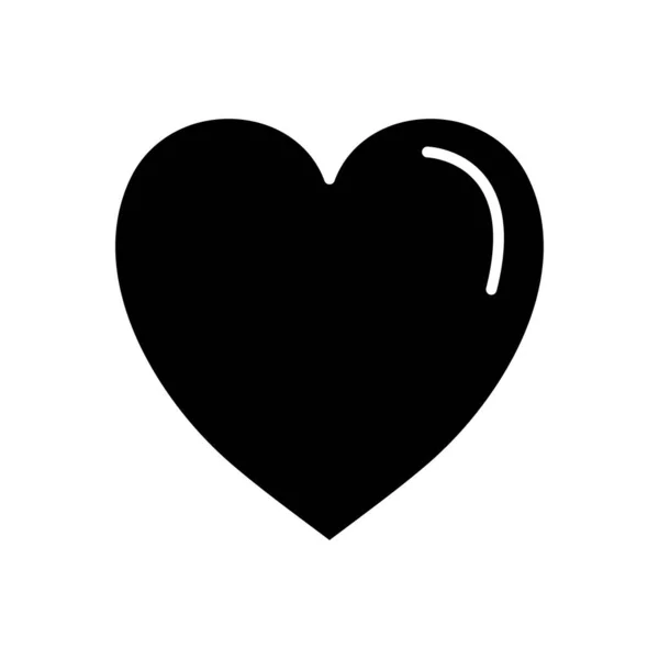 Концепция веб-иконок, таких как символ, значок сердца, стиль силуэта — стоковый вектор