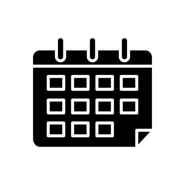 Takvim planlayıcı simgesi, siluet biçimi