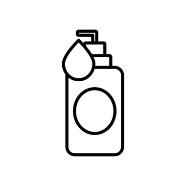 sabun şişesi ve su damlası simgesi, satır biçimi