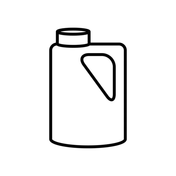 清洗产品瓶子图标,线条风格 — 图库矢量图片