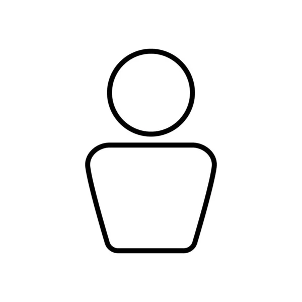 Concepto de iconos web, icono de usuario avatar, estilo de línea — Vector de stock