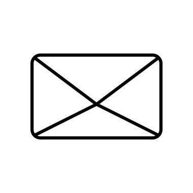 Web sembolleri konsepti, zarf simgesi, satır biçimi