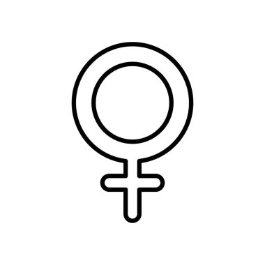 kadın cinsiyet sembolü, çizgi biçimi