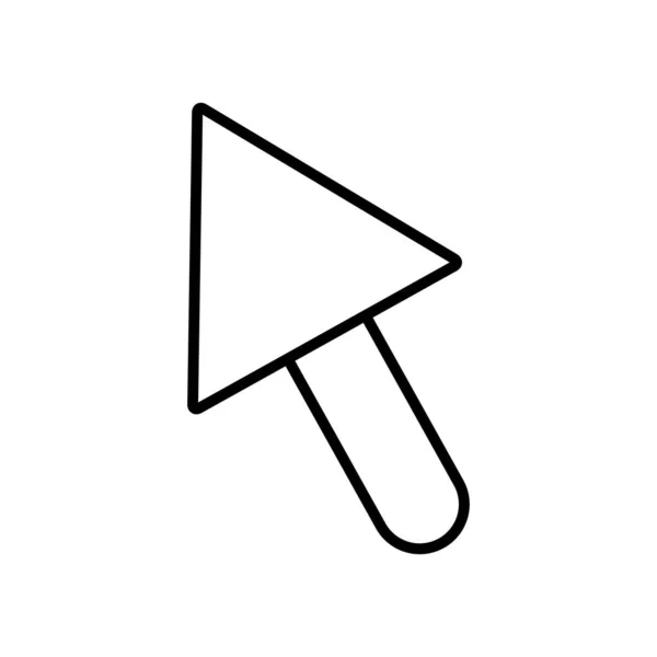 Web-Icons-Konzept, Pfeil-Cursor-Symbol, Linienstil — Stockvektor