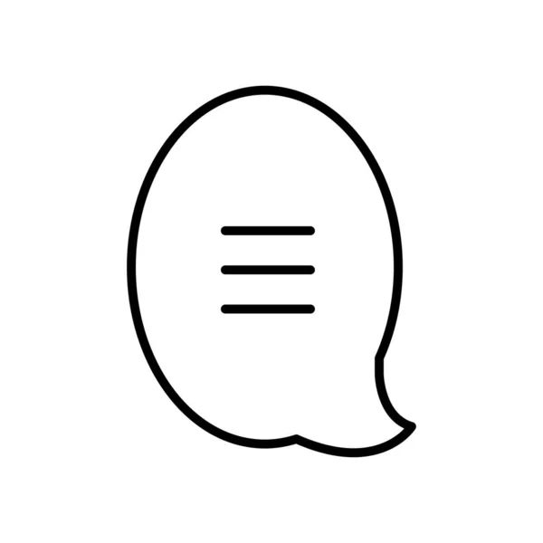 Spraakbel pictogram, lijn stijl — Stockvector