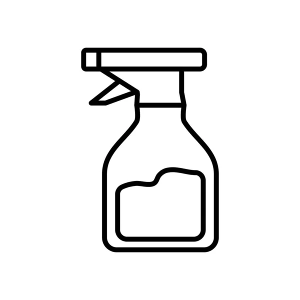 Limpieza spray botella icono, estilo de línea — Vector de stock