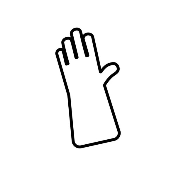 Úklid ikony rukavice, styl čáry — Stockový vektor