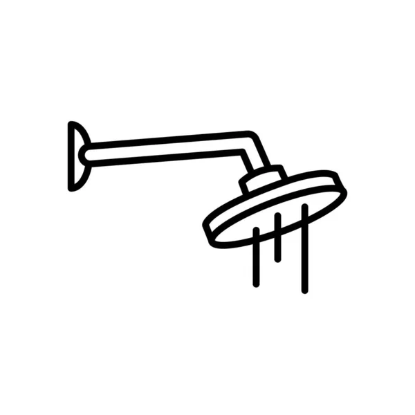 Douche kraan pictogram, lijn stijl — Stockvector