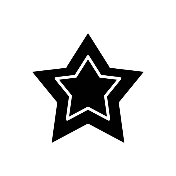 Icône étoile préférée, style silhouette — Image vectorielle