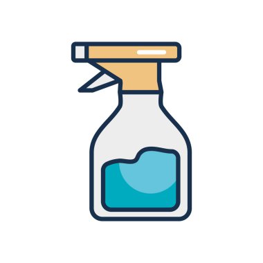 Temizleme sprey şişesi simgesi, satır doldurma biçimi