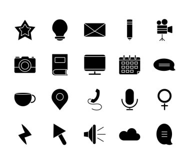 konum iğnesi ve web simgeleri ayarlandı, siluet biçimi