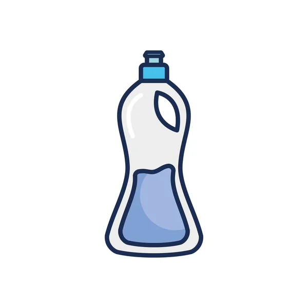 Dish soap bottle icon, line fill style — Stock Vector