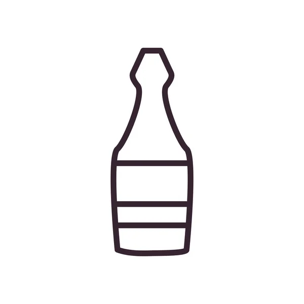 Beer bottle line style icon vector design — Stock Vector