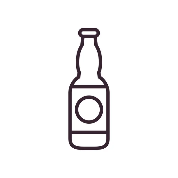 Beer bottle line style icon vector design — Stock Vector