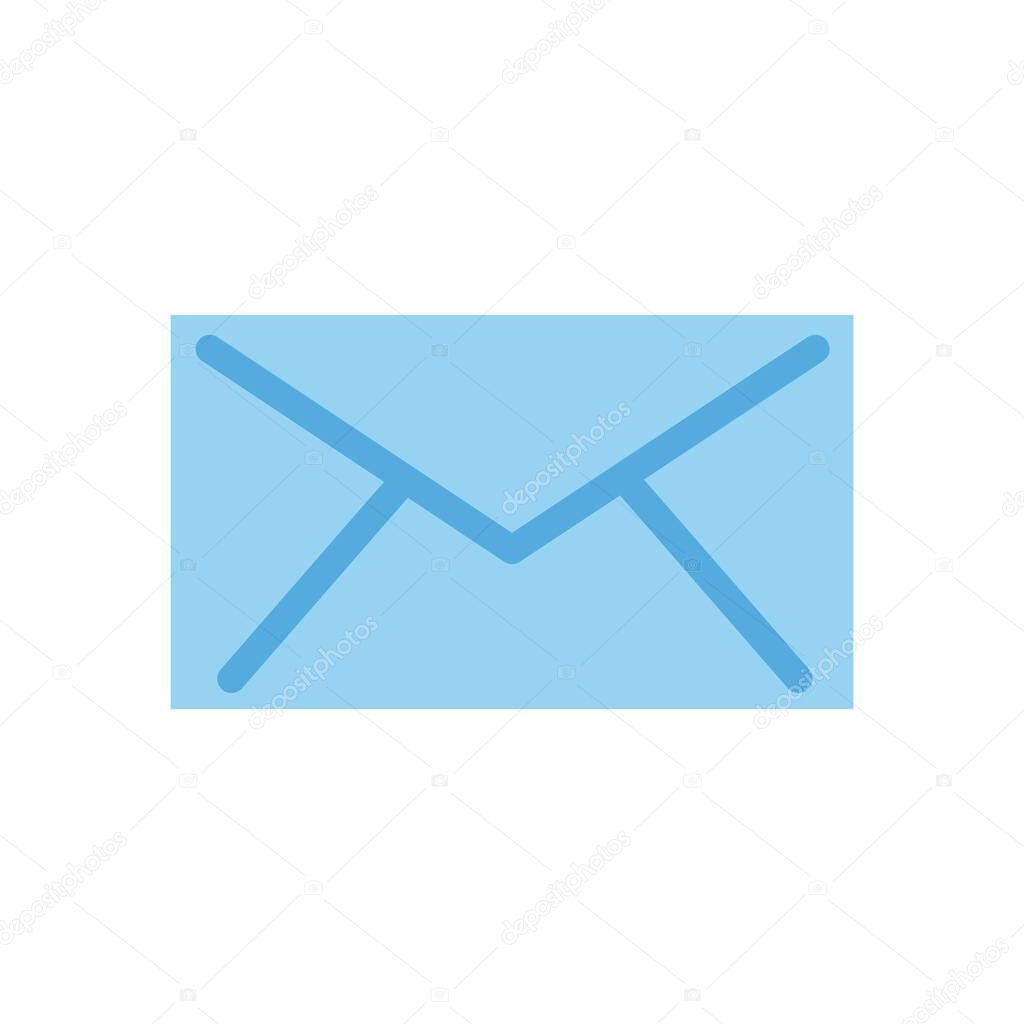Envelope message flat style icon vector design