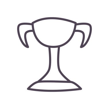 İzole edilmiş kupa çizgisi biçim vektör tasarımı