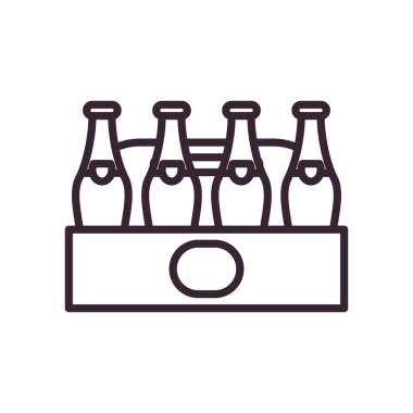 bira şişeleri kutu satırı biçim vektör tasarımı içinde