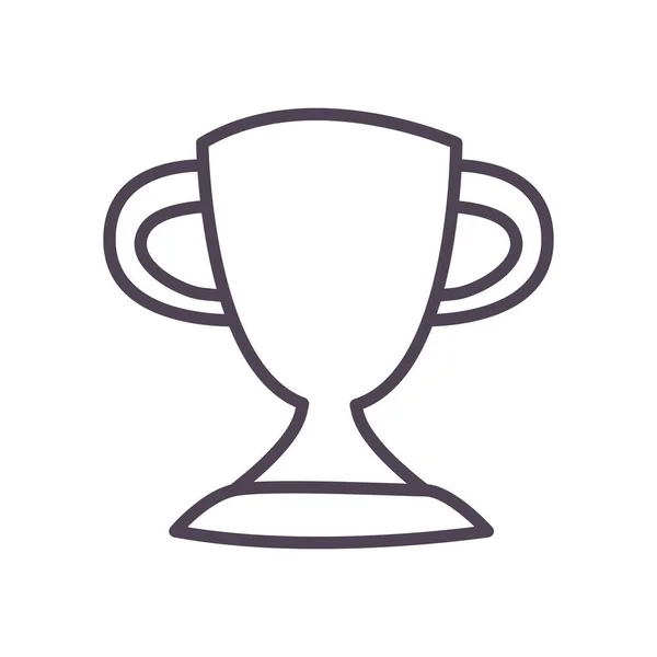 Diseño de vector de icono de estilo de línea de trofeo aislado — Vector de stock