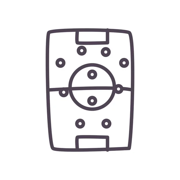 Fútbol corte línea estilo icono vector diseño — Vector de stock