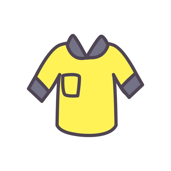 Fußball-T-Shirt Linie und Füllen Stil-Ikone Vektor-Design — Stockvektor