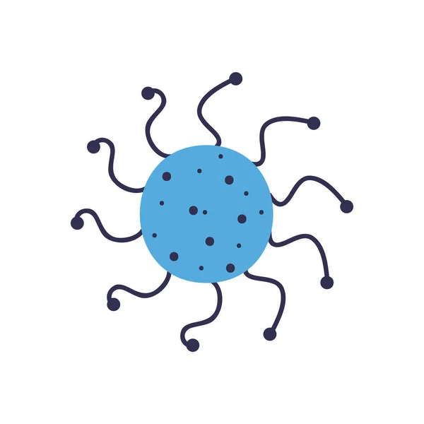Covid aislado 19 virus de estilo plano icono de diseño de vectores — Vector de stock