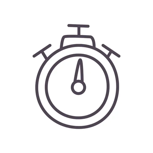 Cronómetro línea estilo icono vector de diseño — Vector de stock
