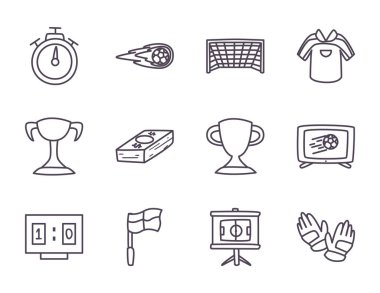 Futbol çizgisi biçim ikonu vektör tasarımı