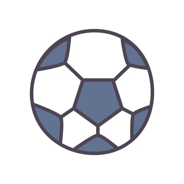 Línea de pelota de fútbol y relleno icono de estilo de diseño de vectores — Archivo Imágenes Vectoriales