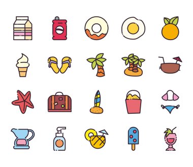 Yaz doldurma ve satır biçim ikonu vektör dizaynı