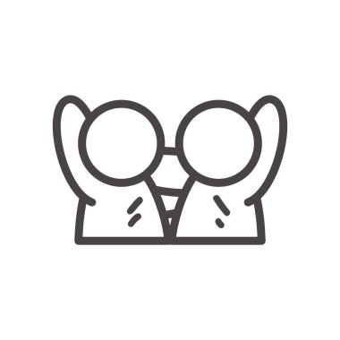 Görseller kişi arkadaşları satır biçimi vektör tasarımı kucaklama