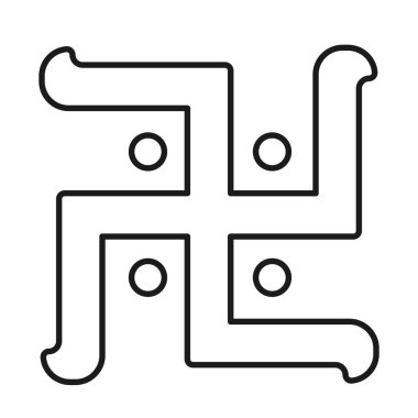 Hint gamalı haç çizgisi biçim vektör tasarımı