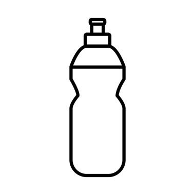 su şişesi çizgisi biçim vektör tasarımı