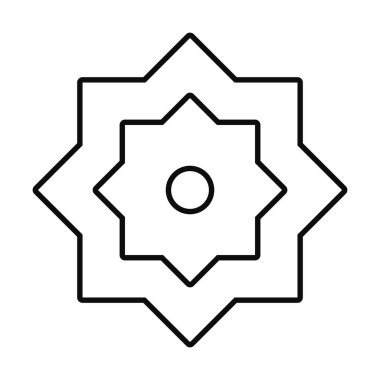 İslami yıldız çizgisi biçim vektör tasarımı