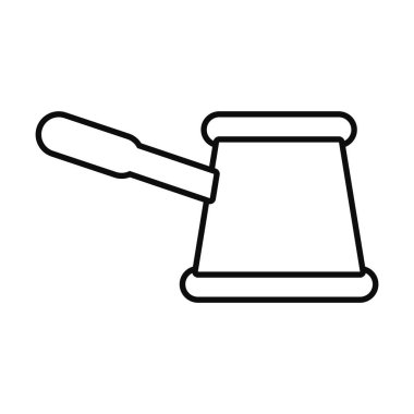 Türkçe kahve üreticisi tarzı ikon vektör tasarımı