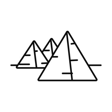 Çöl Piramitleri çizgi biçim vektör tasarımı