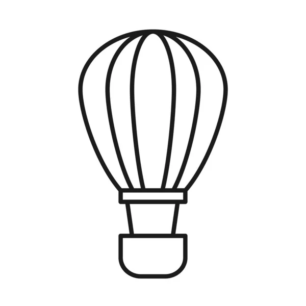 Design de vetor de ícone de estilo de linha de balão de ar quente — Vetor de Stock