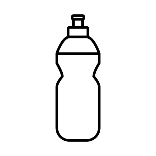 Water fles lijn stijl pictogram vector ontwerp — Stockvector