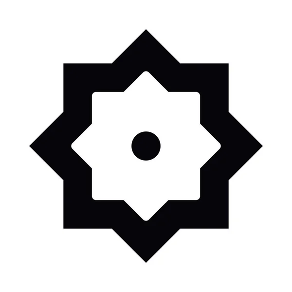 Design de vetor ícone de estilo silhueta estrela islâmica — Vetor de Stock